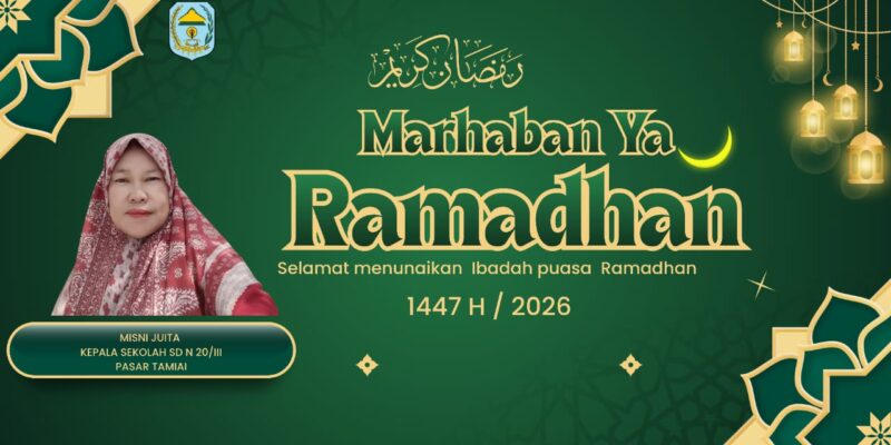 Keluarga besar SD N 20/III Pasar Tamiai rayakan Ramadan dengan kegiatan positif, menanamkan akhlak, dan mempererat silaturahmi.