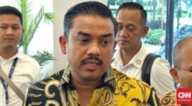 Maman menegaskan persoalan yang dihadapi UMKM bukan menyangkut skema pembiayaan KUR, tetapi lemahnya daya saing pasar akibat impor ilegal. (Foto: CNN Indonesia/Sakti Darma Abhiyoso)

