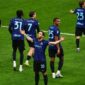 Selebrasi Hakan Calhanoglu (tengah) setelah mencetak gol kedua Inter Milan dalam pertandingan Liga Italia 2025/26 lawan Genoa di Giuseppe Meazza pada Sabtu (28/2/2026). Inter.it