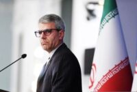 Juru Bicara Kementerian Luar Negeri Iran Ismail Baghaei menghadiri konferensi pers di Teheran, Iran (7/4/2025). (ANTARA/Xinhua/Shadati/aa.)