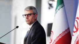 Juru Bicara Kementerian Luar Negeri Iran Ismail Baghaei menghadiri konferensi pers di Teheran, Iran (7/4/2025). (ANTARA/Xinhua/Shadati/aa.)