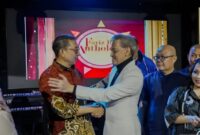Menteri Kebudayaan Fadli Zon bersama para musisi saat menghadiri acara 
