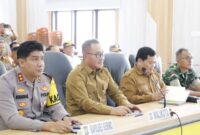 Wako Sungai Penuh Alfin mengikuti Rakor Lintas Sektoral Operasi Ketupat 2026 secara daring di Aula Polres Kerinci, Senin (2/3/2026).
